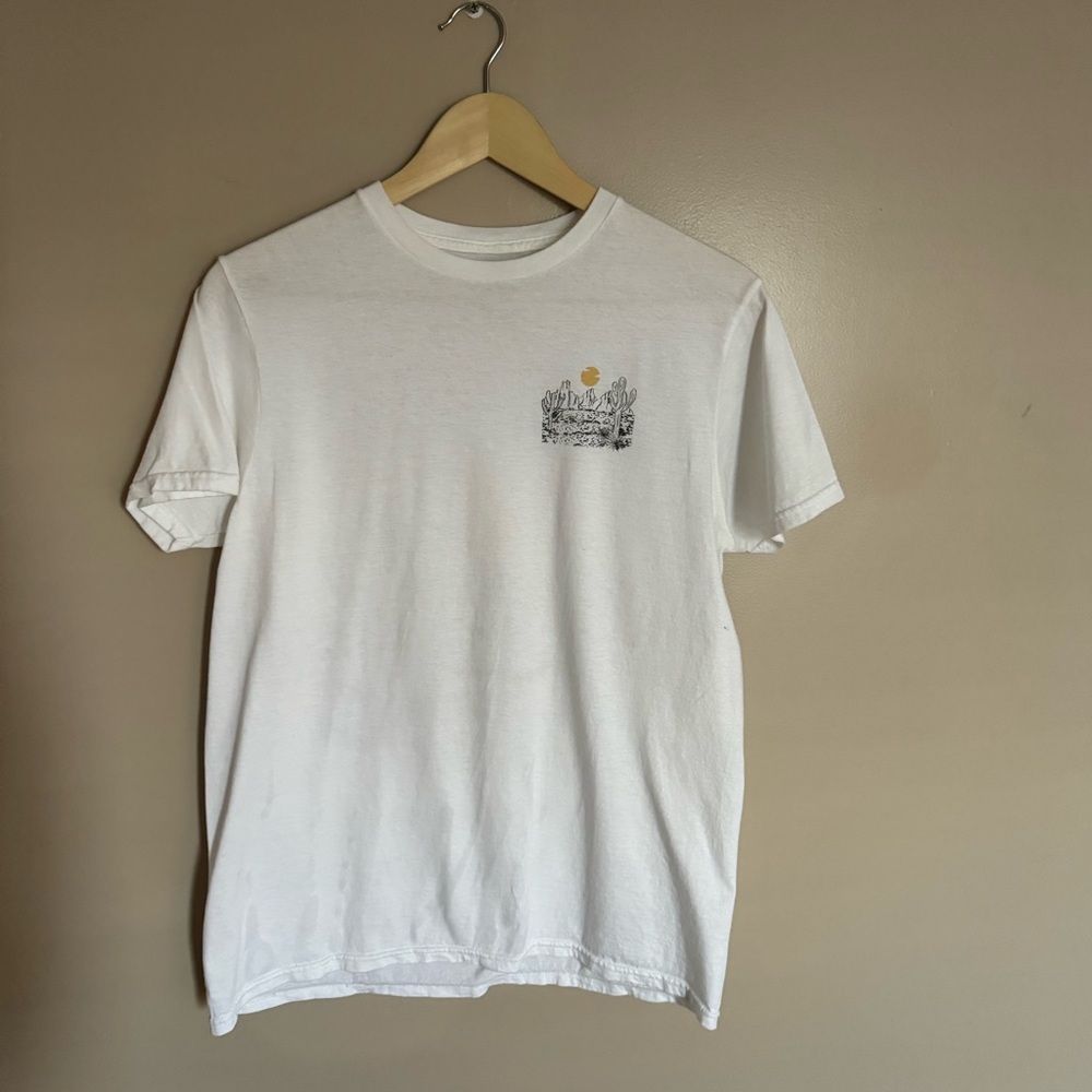 White graphic tee